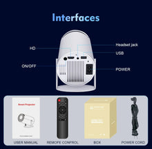 Load image into Gallery viewer, Portable Mini Projector 4K DualWiFi6 Bluetooth BT5.0 Android Home Theater