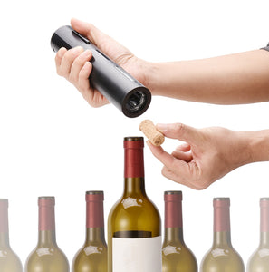 Electric Wine Bottle Corkscrew Opener Set w Foil Cutter,Pourer & Stopper