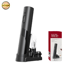 Load image into Gallery viewer, Rechargeable Wine Opener Electric Wine Bottle Opener 7-in-1 Wine Gift Set with Electric Vacuum Pump, Charging Station, Foil Cutter, Wine Aerator Pourer and 2 Wine Stoppers