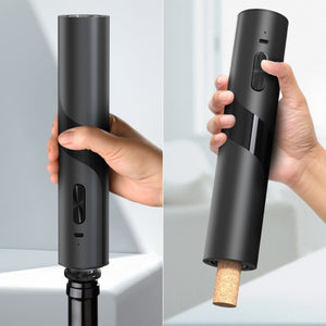 Rechargeable Wine Opener Electric Wine Bottle Opener 7-in-1 Wine Gift Set with Electric Vacuum Pump, Charging Station, Foil Cutter, Wine Aerator Pourer and 2 Wine Stoppers