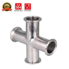 Load image into Gallery viewer, Stainless Steel 304 Sanitary 4  Way Cross  Tri-Clamp (1 ~ 4&quot;)