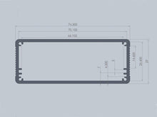 Load image into Gallery viewer, Black Aluminium Extruded Enclosure Box for Electronic PCB, Instrument, DIY Case
