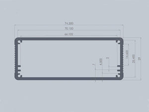 Black Aluminium Extruded Enclosure Box for Electronic PCB, Instrument, DIY Case
