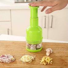 Load image into Gallery viewer, Stainless Steel Onion Garlic Veg Cutter Happy Clap Food Chopping Slicer Tool / Acier inoxydable Oignon Ail Coupe-veg Happy Clap Food Coupeur Outil trancheur