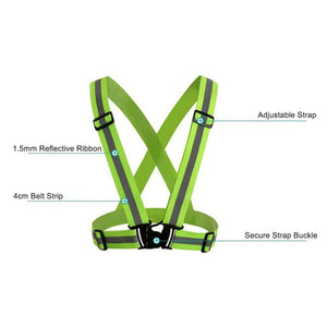 Safety Outdoor Reflective Vest Belt Strip Walking Running Jogging Biking Gear