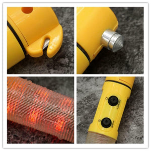 Car Emergency Beacon Light with Torch Glass Breaker Belt Cutter & Magnet