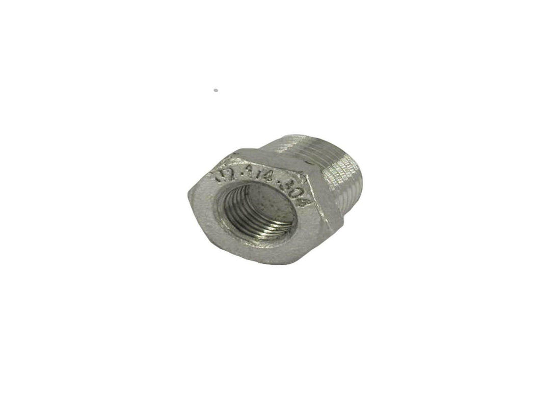Stainless Steel 1/2”NPT to 3/8” NPT Threads Converter For Pipe Installations