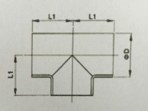 Stainless Steel 304 Sanitary Tee Pipe Fittings with Weld Ends (3/4 ~ 4 inch)