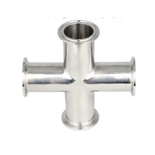 Load image into Gallery viewer, Stainless Steel 304 Sanitary 4  Way Cross  Tri-Clamp (1 ~ 4&quot;)