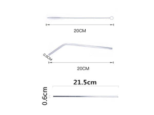 New Stainless Steel Reusable Straw Sets for Cocktail & Drinks