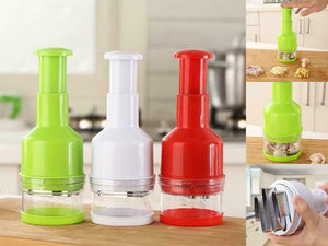 Stainless Steel Onion Garlic Veg Cutter Happy Clap Food Chopping Slicer Tool / Acier inoxydable Oignon Ail Coupe-veg Happy Clap Food Coupeur Outil trancheur