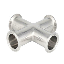 Load image into Gallery viewer, Stainless Steel 304 Sanitary 4  Way Cross  Tri-Clamp (1 ~ 4&quot;)