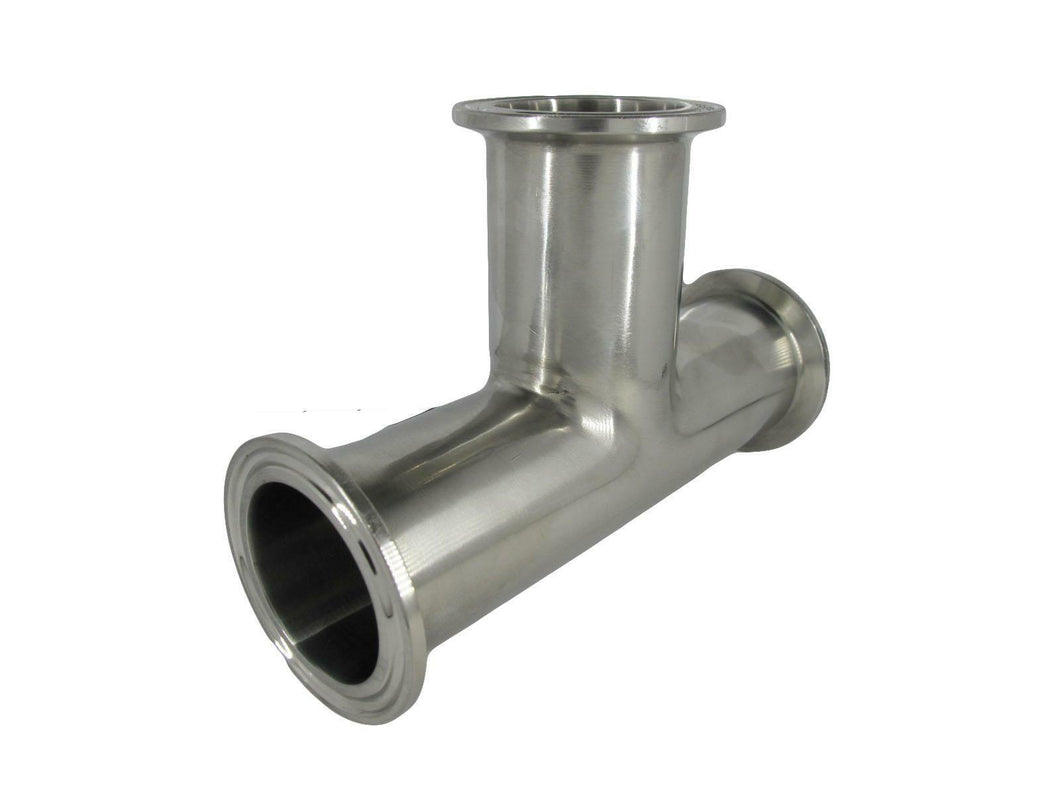 Tri Clamp Stainless Steel 304 Sanitary Tee Pipe Fittings (3/4”~4”)