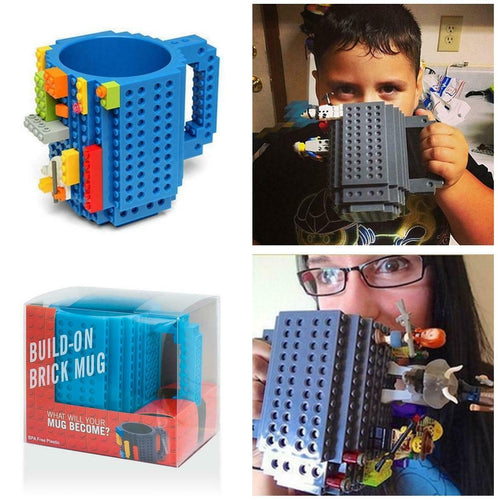 DIY Creative Miniblock Brick Building Mug Assemble Puzzle Blocks Gift Cup (9 Colors)