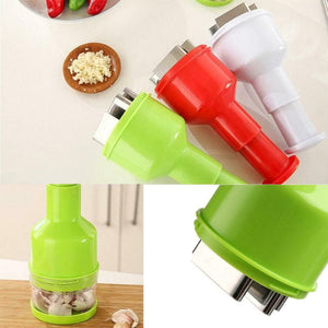 Stainless Steel Onion Garlic Veg Cutter Happy Clap Food Chopping Slicer Tool / Acier inoxydable Oignon Ail Coupe-veg Happy Clap Food Coupeur Outil trancheur