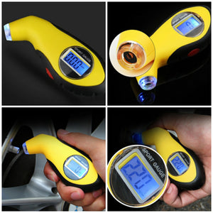Digital Pressure LCD Gauge Tire Pressure Tester For Car Truck Motorbike
