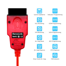 Load image into Gallery viewer, Renolink V1.99 Renault ECU Programmer Key Coding UCH OBD2 Cable