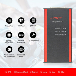 Iprog + Pro V85 Programmer wit h Adapters IMMO Mileage Airbag Reset Tool