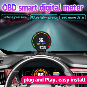 Universal Car OBD Smart Head Up Display HUD Digital Gauge with Alarm