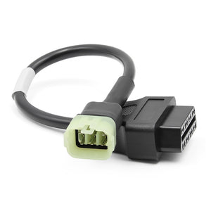 Diagnostic OBD2 Cable For Kawasaki Motorcycle 6 Pin to 16 pin Plug Adapter