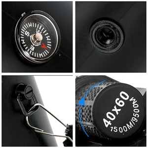 40*60 Zoom BAK4 HD Glass Lens Monocular Telescope with Phone Holder & Tripod