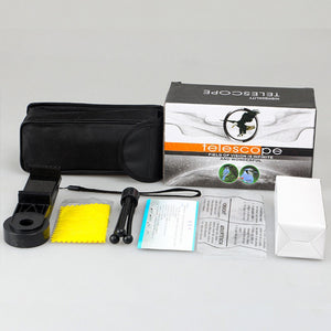 40*60 Zoom BAK4 HD Glass Lens Monocular Telescope with Phone Holder & Tripod