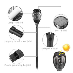 Waterproof Solar Powered LED Dancing Flame Outdoor Tiki Light Torch (3 Size)  / Eau solaire alimenté LED Dancing Flame Outdoor Tiki Light Torch (3 Taille)