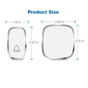 Wireless Waterproof Doorbell Kit Adjustable Volume 36 Chime / Kit de sonnette étanche sans fil Volume réglable 36 Carillon