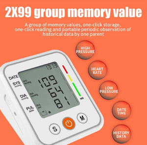 Digital LCD Sphygmomanometer Upper Arm Blood Pressure Measurement Monitor