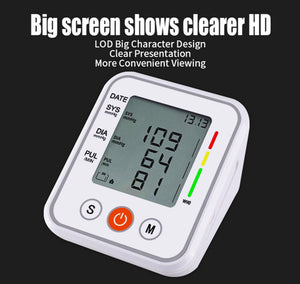 Digital LCD Sphygmomanometer Upper Arm Blood Pressure Measurement Monitor