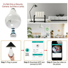 Load image into Gallery viewer, Panoramic 360° Fisheye 1080 HD Hidden Bulb Light WiFi Security Lamp Camera