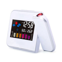 Load image into Gallery viewer, Digital Color Weather Station Alarm Clock Time LCD Projection