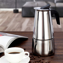 Load image into Gallery viewer, Stainless Steel Italian Espresso Coffee Stovetop Coffee Maker Moka Pot Percolator (2,4,6,9 Cup)
