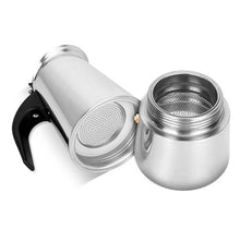 Load image into Gallery viewer, Stainless Steel Italian Espresso Coffee Stovetop Coffee Maker Moka Pot Percolator (2,4,6,9 Cup)