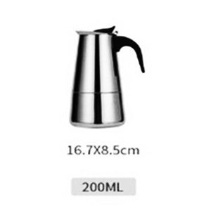 Stainless Steel Italian Espresso Coffee Stovetop Coffee Maker Moka Pot Percolator (2,4,6,9 Cup)