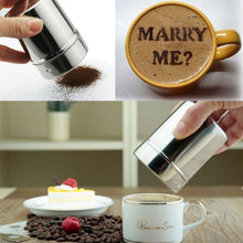 Load image into Gallery viewer, Stainless Steel Deluxe Mesh Shaker Cappuccino Coffee Decorating Latte Art Barista Tool