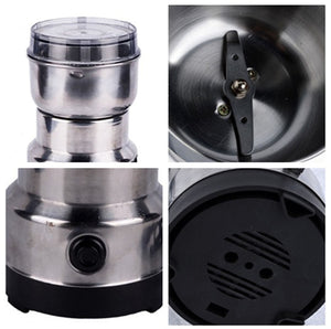 Electric Stainless Steel Coffee Bean Grinder Nut Spice Grinding Blender