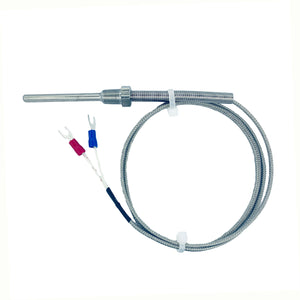 Waterproof J Type Thermocouple Sensors Stainless Steel Waterproof Probe with 100mm Length, 3/8”NPT Threads