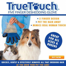 Load image into Gallery viewer, True Touch De-Shedding Glove Gentle And Efficient Remove Pet Dog Cat Hair Massage Grooming
