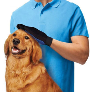True Touch De-Shedding Glove Gentle And Efficient Remove Pet Dog Cat Hair Massage Grooming