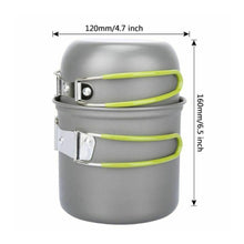 Load image into Gallery viewer, Outdoor Mini Gas Stove Cooking Set Nonstick Pans for Picnic Camping Hiking / Mini poêle à gaz extérieur Poêle à gaz Ensemble antiadhésifs