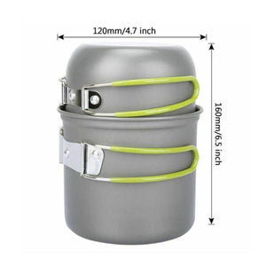 Outdoor Mini Gas Stove Cooking Set Nonstick Pans for Picnic Camping Hiking / Mini poêle à gaz extérieur Poêle à gaz Ensemble antiadhésifs
