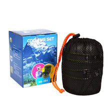 Load image into Gallery viewer, Outdoor Mini Gas Stove Cooking Set Nonstick Pans for Picnic Camping Hiking / Mini poêle à gaz extérieur Poêle à gaz Ensemble antiadhésifs