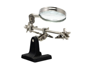 DIY Soldering Tool with Adjusting Clamps and Magnifying Glass 3x For PCB,Jewelry