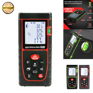 Handheld Digital Laser Point Distance Meter Measure Tape Range Finder (ft/m)