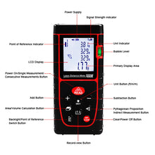 Load image into Gallery viewer, Handheld Digital Laser Point Distance Meter Measure Tape Range Finder (ft/m)