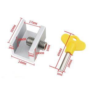 Pack of 4pc Adjustable Sliding Window Door Frame Security Lock Stopper