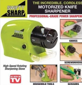 Swifty Sharp Cordless Motorized Knife Sharpener Battery Operated / Swifty Sharp Affûteur de couteau motorisé sans fil à piles